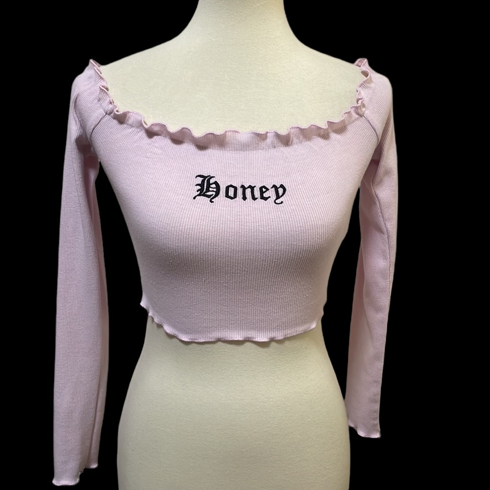 Forever 21 Crop Top * Honey * Lavender * Long Sleeve *